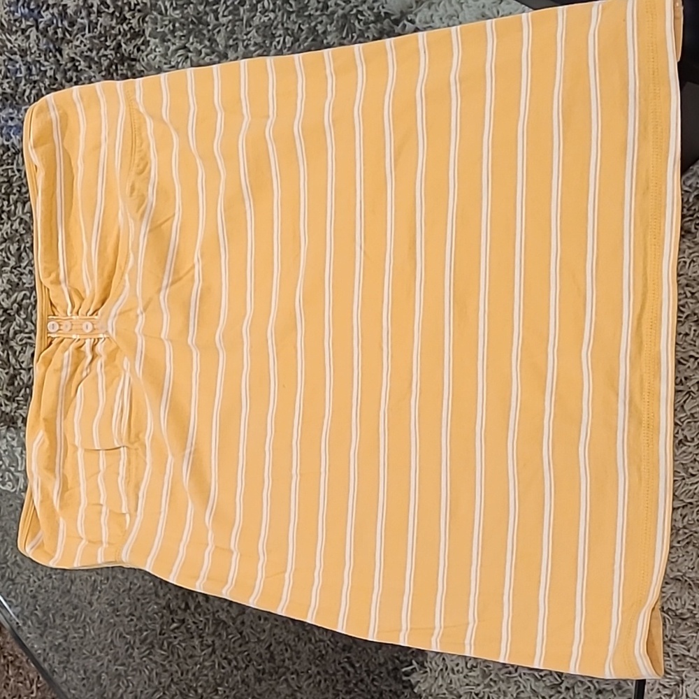 Massimo stretchy striped tube top, Yellow and white, NWOT